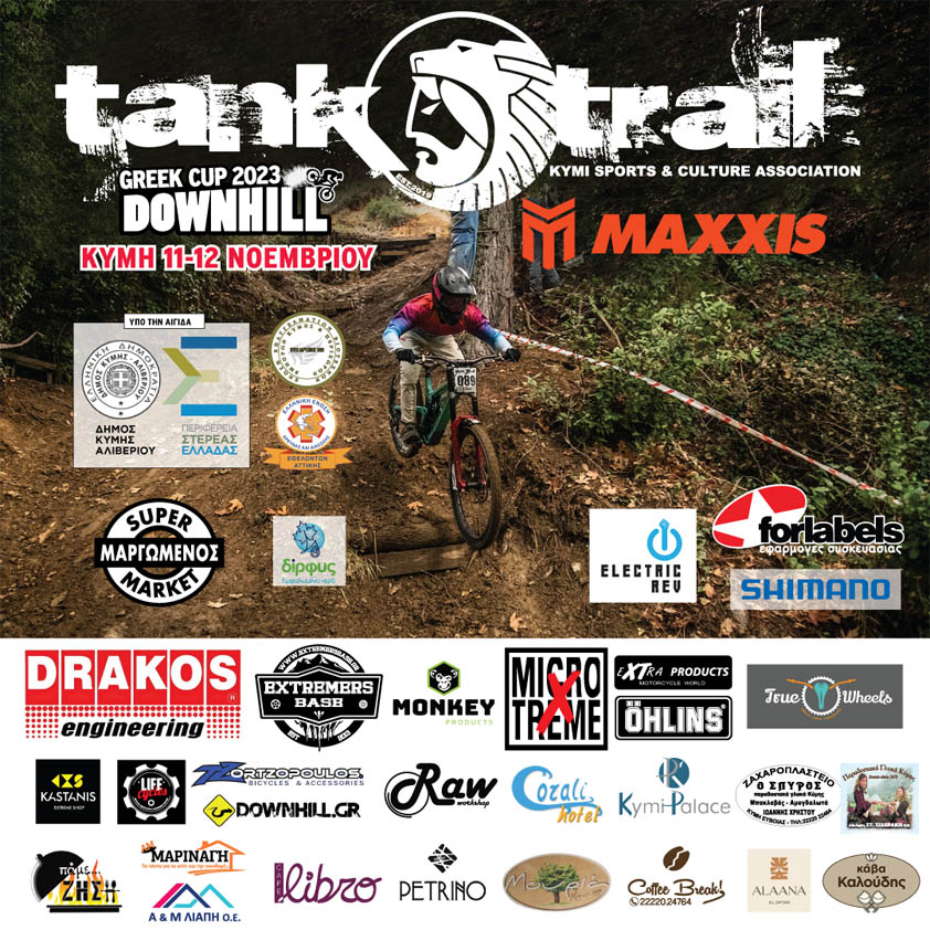 tank trail kymi downhill race 2023 poster